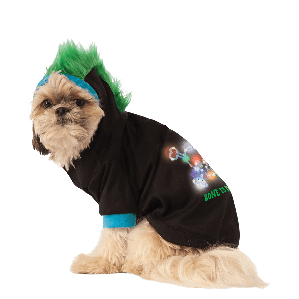 LED LightUp Halloween Hoodie Dog Costume Small Light Up Wear