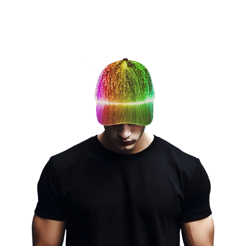 Fiber Optic Light Up Glowing LED Hat