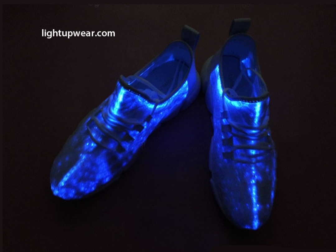 fiber optic led shoes blue