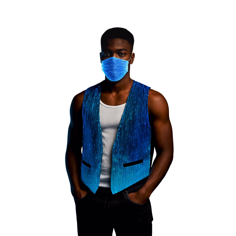 Men’s Fiber Optic Light Up LED Vest
