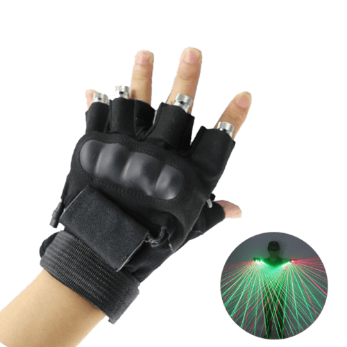 Red and Green Laser Rave Gloves