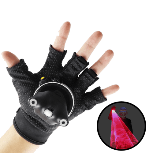 Red Laser Vortex Gloves