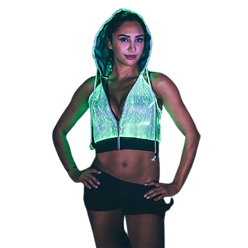 Women’s Fiber Optic RGB LED Hoodie