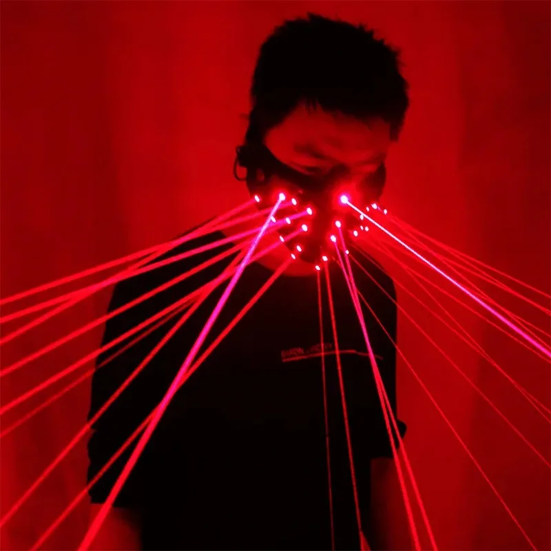 Light Up Rave Mask with Red Beams