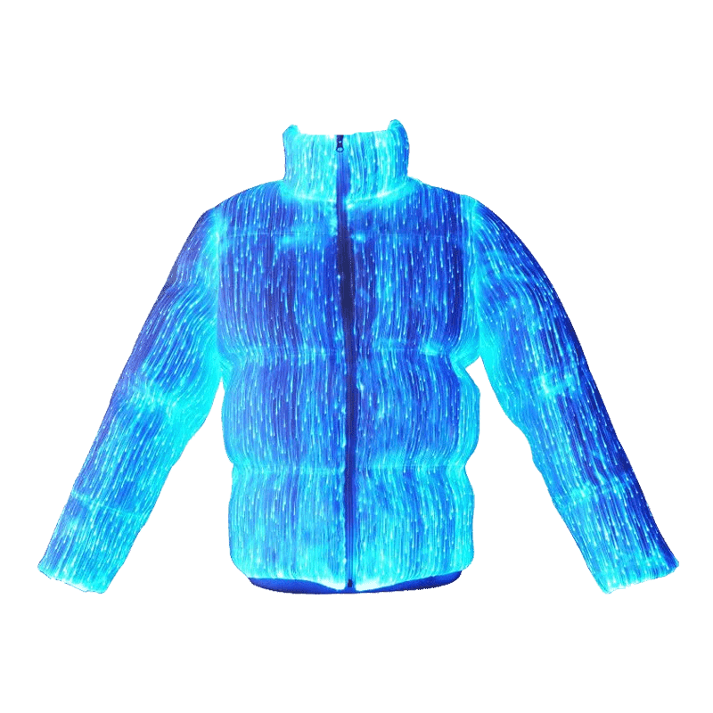 Fiber Optic Light Up LED Puffer Jacket