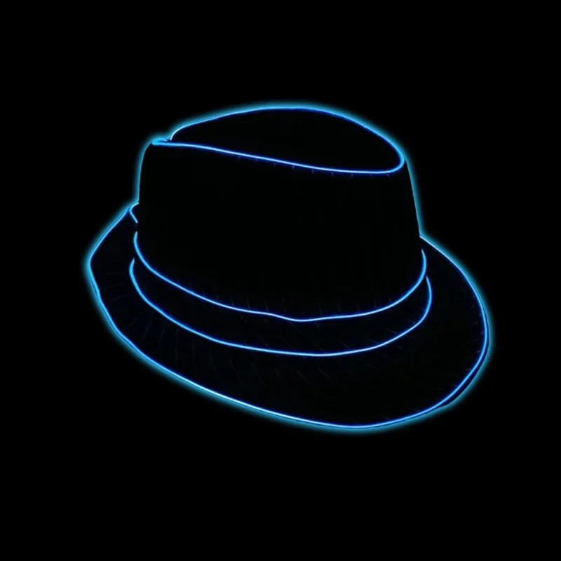 12 Chapeaux De Gangster Fluorescents The Glowhouse - Accessoire Fête UV Et Photobooth